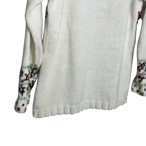 Tiara Christmas Rose Winter Cabin scene ugly tacky holiday sweater medium‎ 1990s - Picture 11 of 12